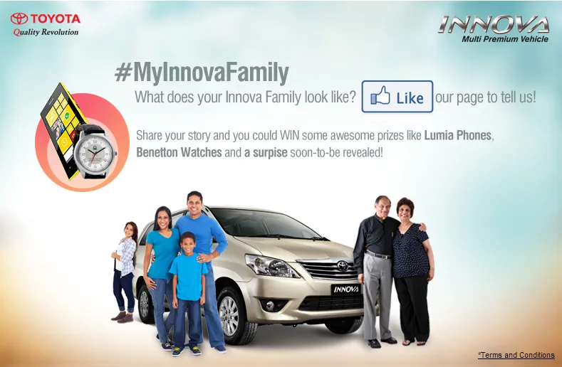 Toyota Innova facebook campaign