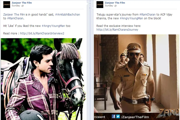 Zanjeer The Film Facebook post