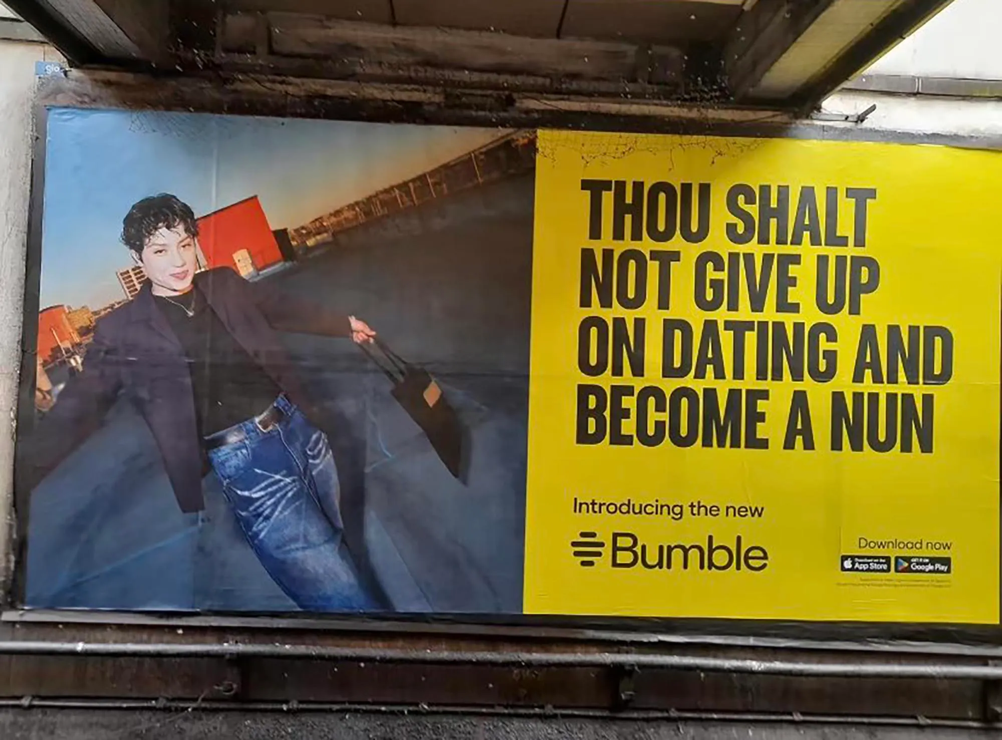 Bumble removes anti-celibacy campaign, calling it a 'mistake' after backlash