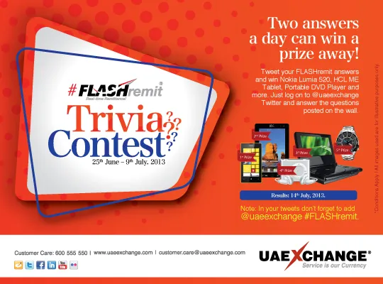 uaexhange flashermit trivia contest