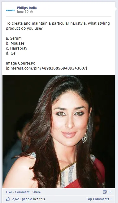 Phillips India Facebook Post Kareena