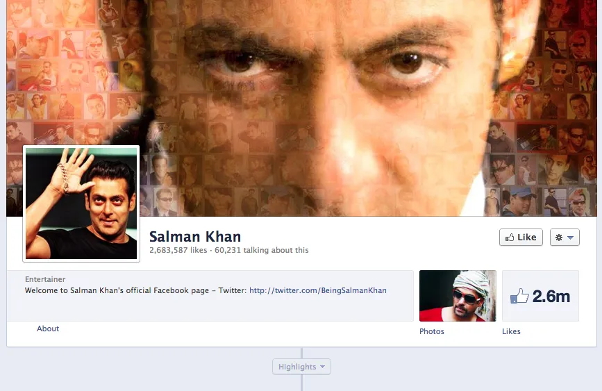 Salman Khan Facebook Page