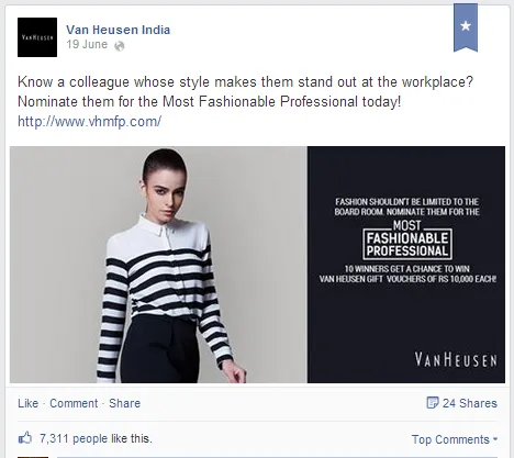 Social Media Camapign Review: Van Huesen 