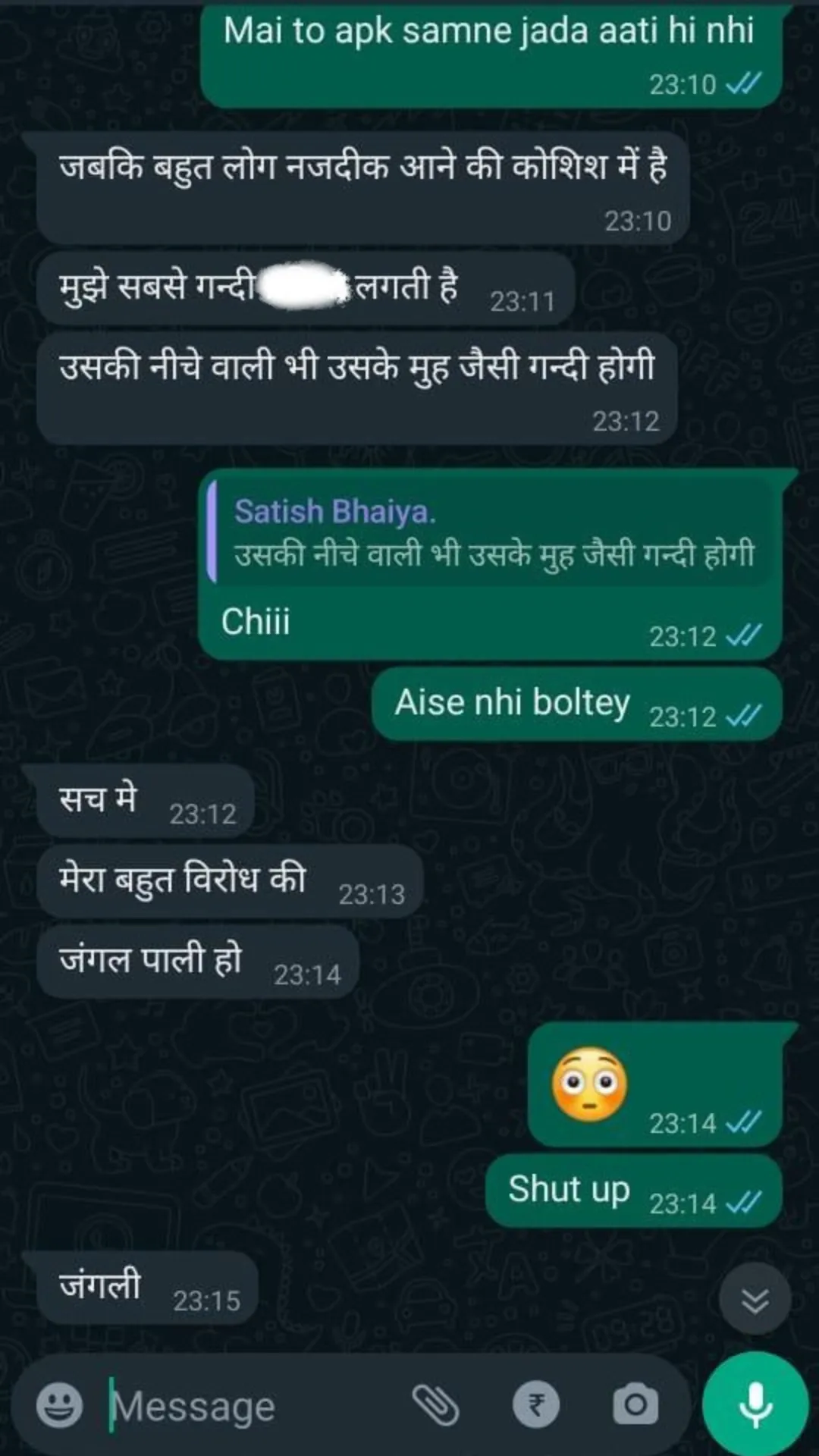 WhatsApp chat of BJP M3