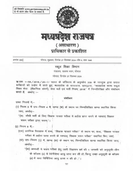 मध्य प्रदेश राजपत्र