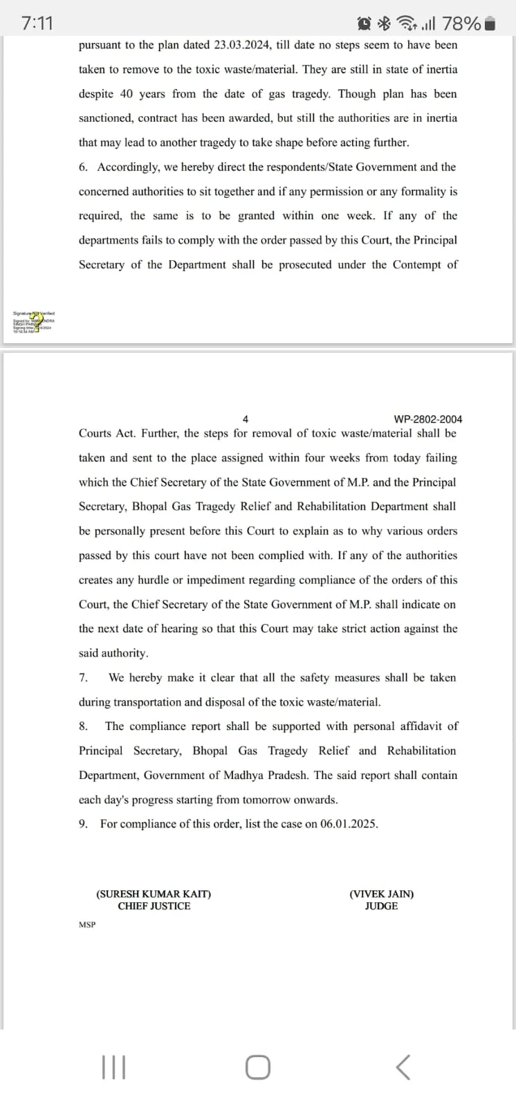 Union Carbide hearings