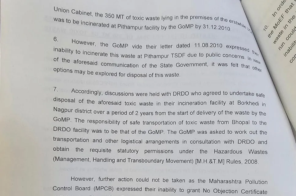 Arrangements in Ramky Plant letter of 2012