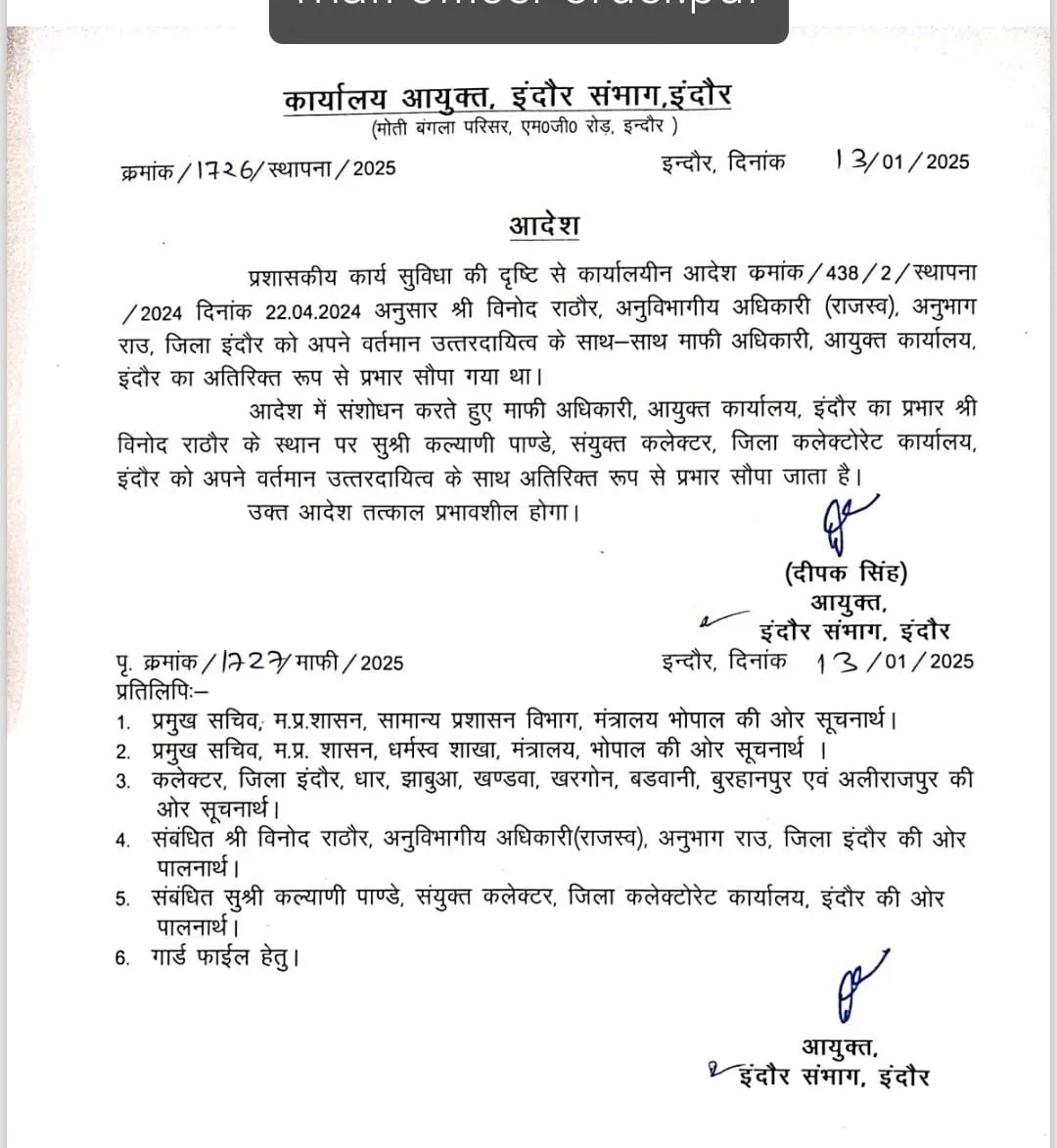 संभागायुक्त ने दिए आदेश