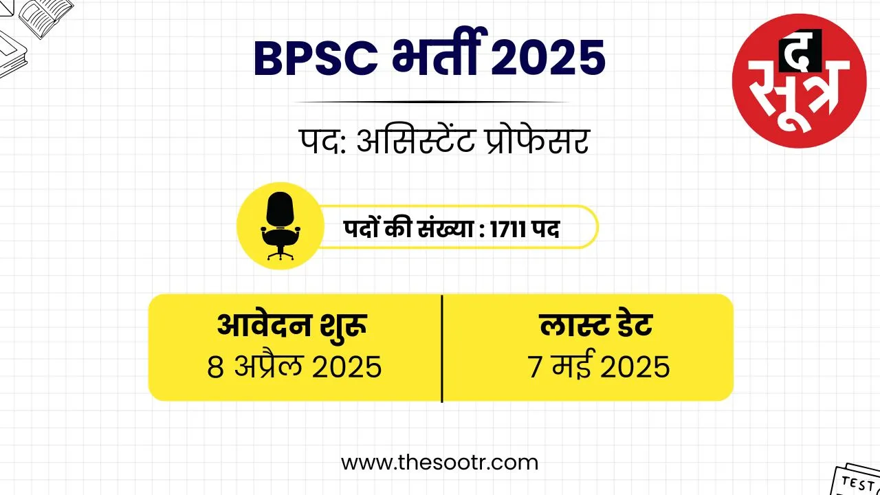  BPSC असिस्टेंट प्रोफेसर भर्ती 2025 