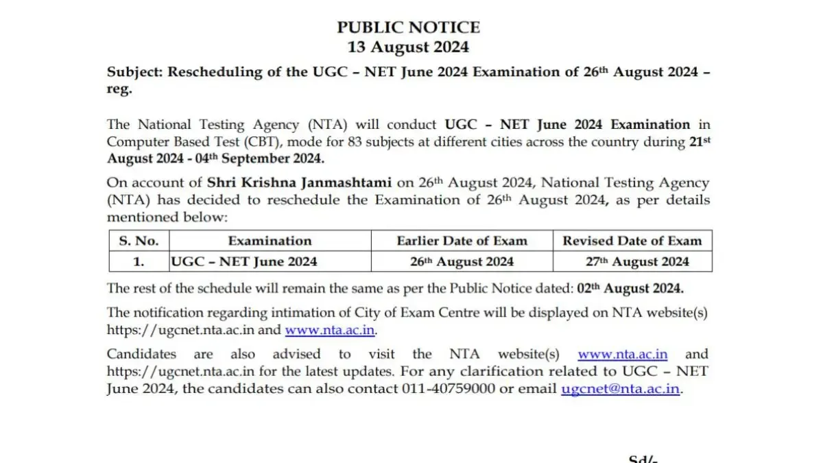 UGC NET Postponed 2024