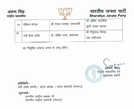 बीजेपी की लिस्ट