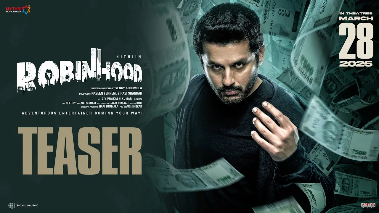 Robinhood Official Teaser | Nithiin | Sreeleela | Venky Kudumula | GV  Prakash | Mythri Movie Makers