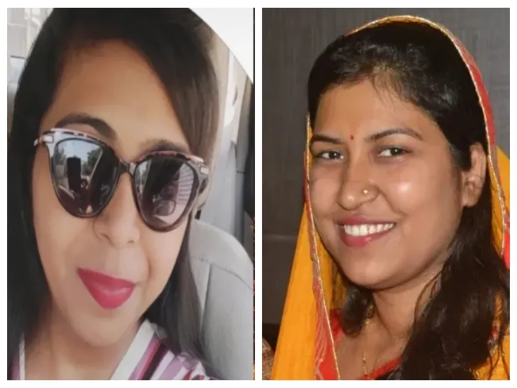 निकिता सिंघानिया की वायरल तस्वीर (बाएं) और अतुल सुभाष की पत्नी निकिता सिंघानिया की तस्वीर (दाएं)। - Dainik Bhaskar