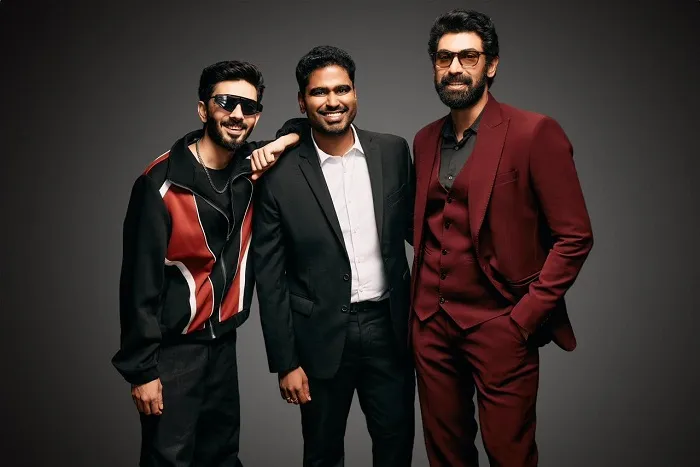 Harsha Vadlamudi, Rana Daggubati and Anirudh Ravichander.