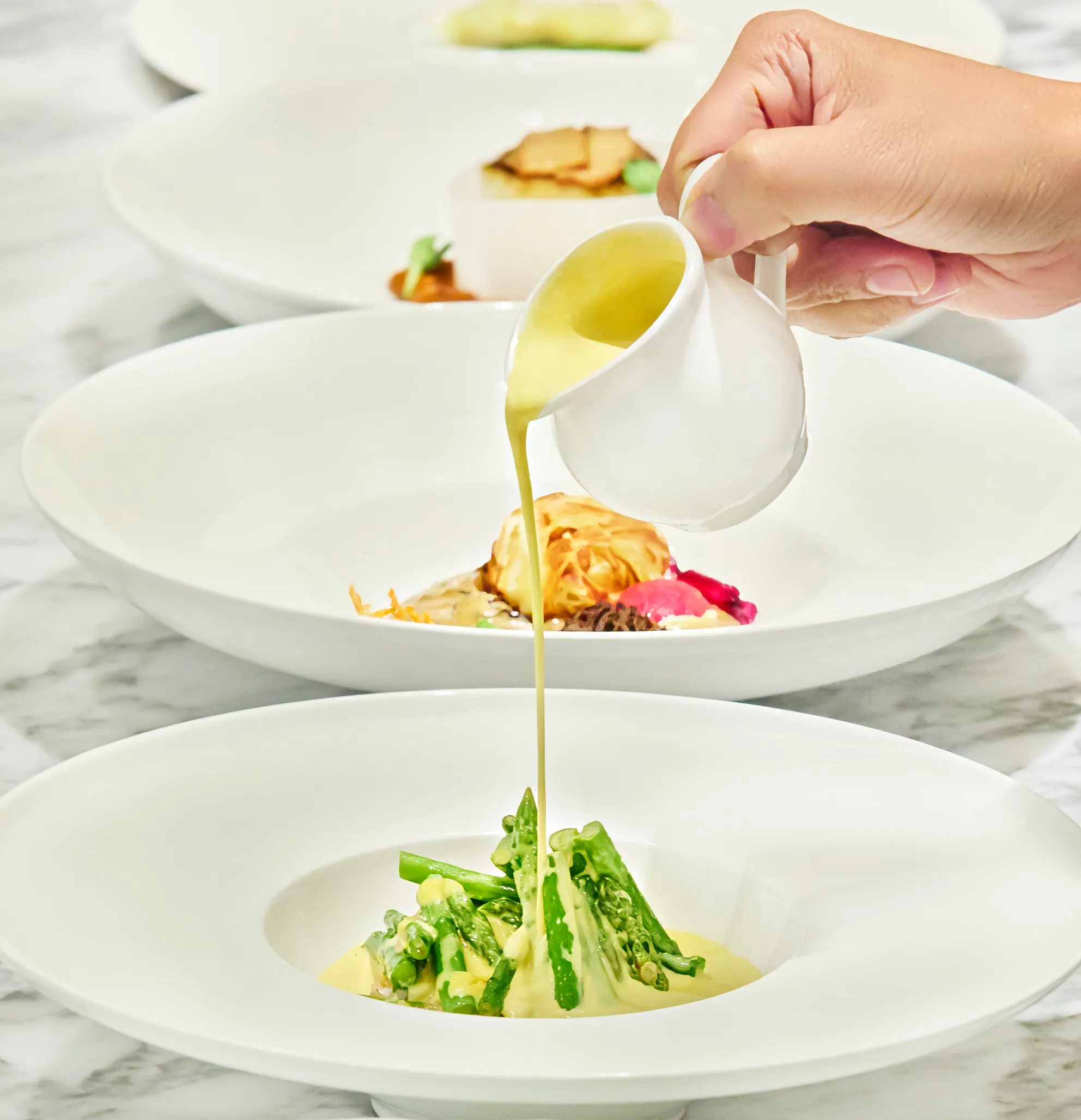 Plating- Asparagus & Coconut Stew,