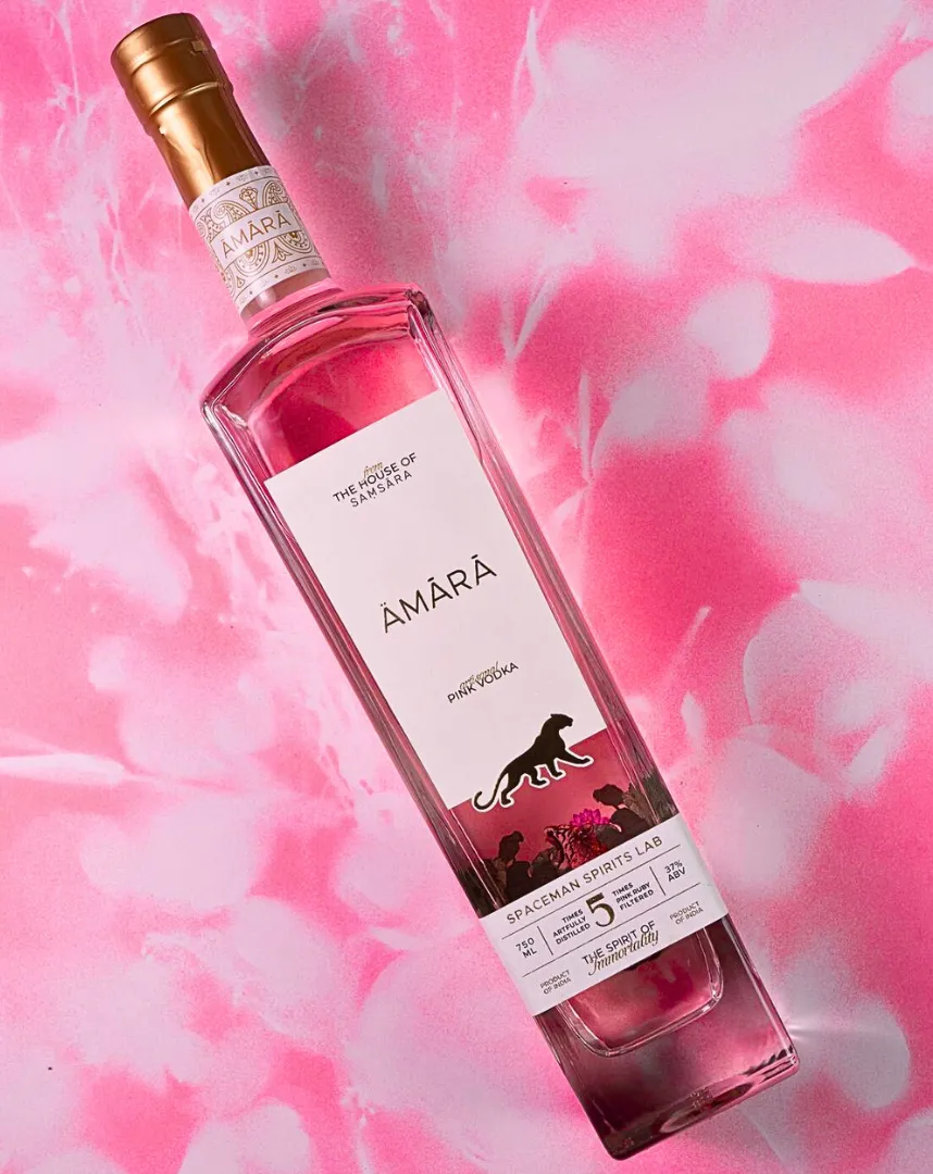 Artisanal pink vodka