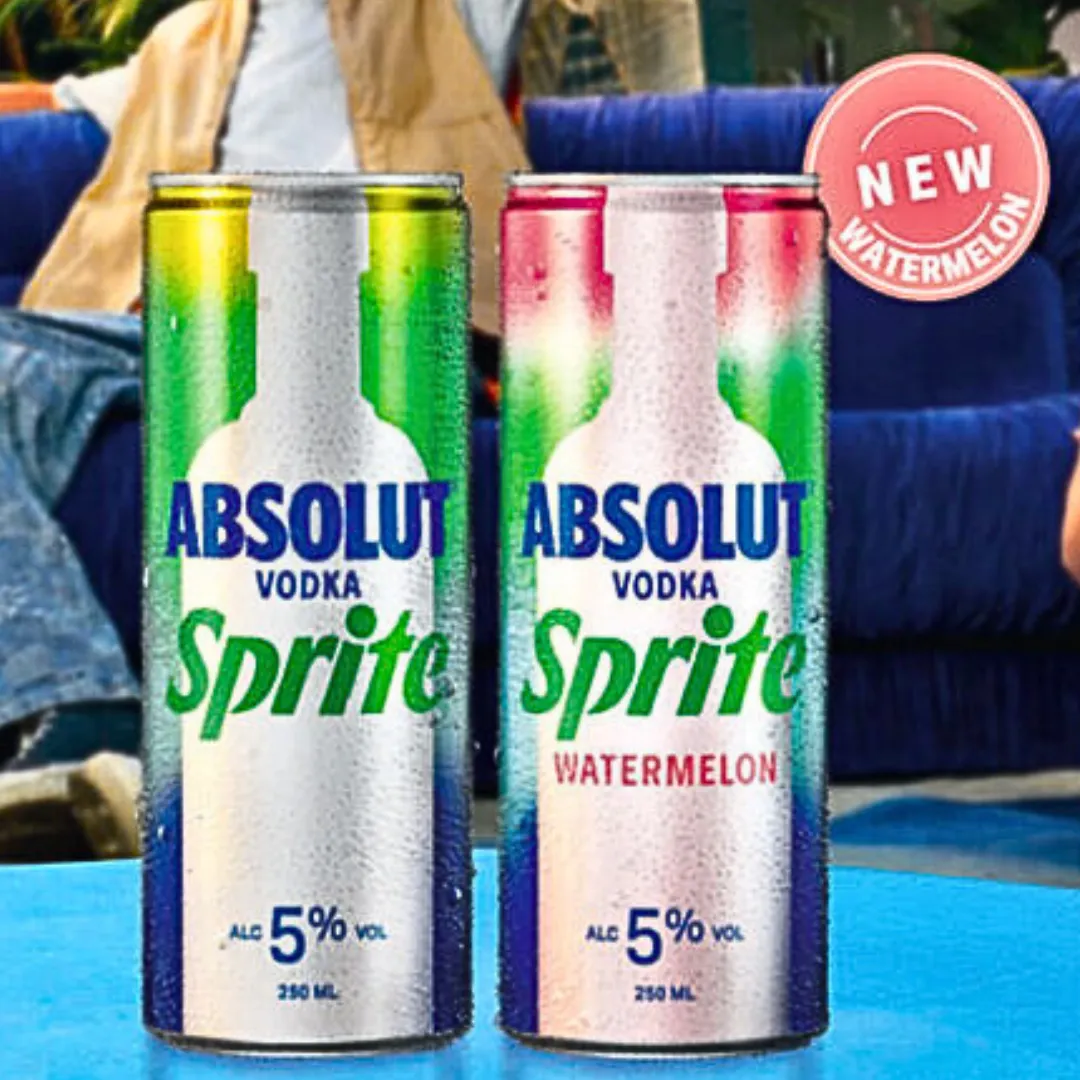 Absolut Vodka & Sprite Watermelon cans
