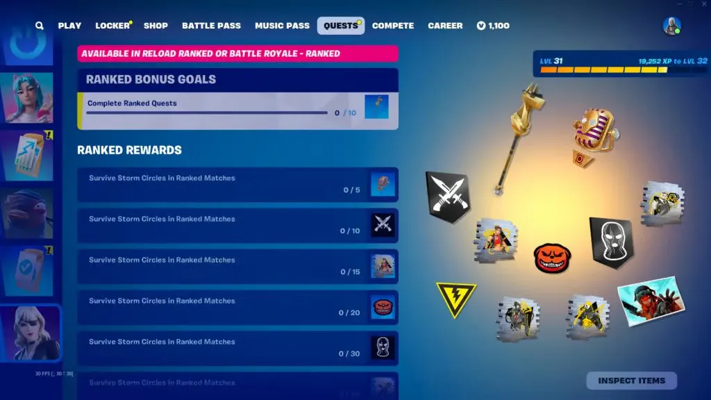 Fortnite Ranked Quests