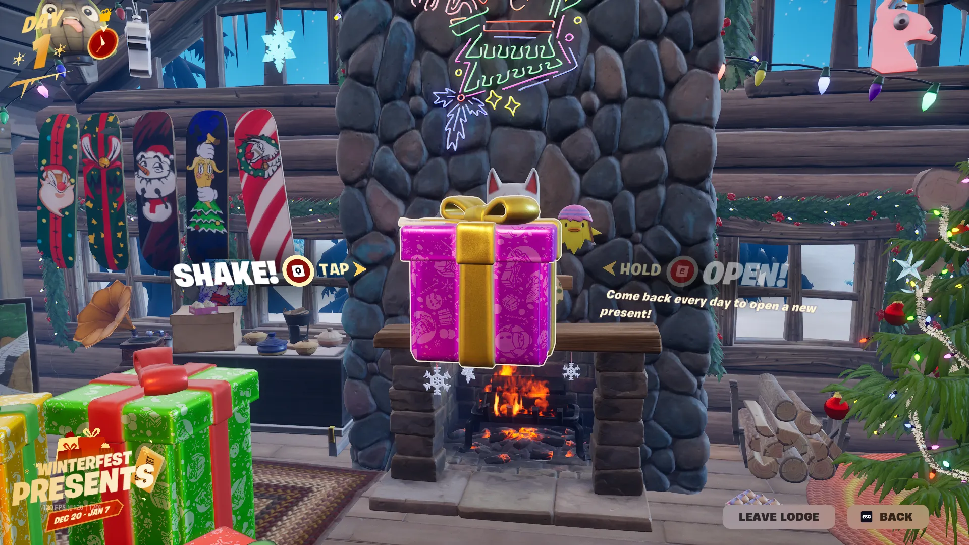 Fortnite Winterfest 2024 gifts