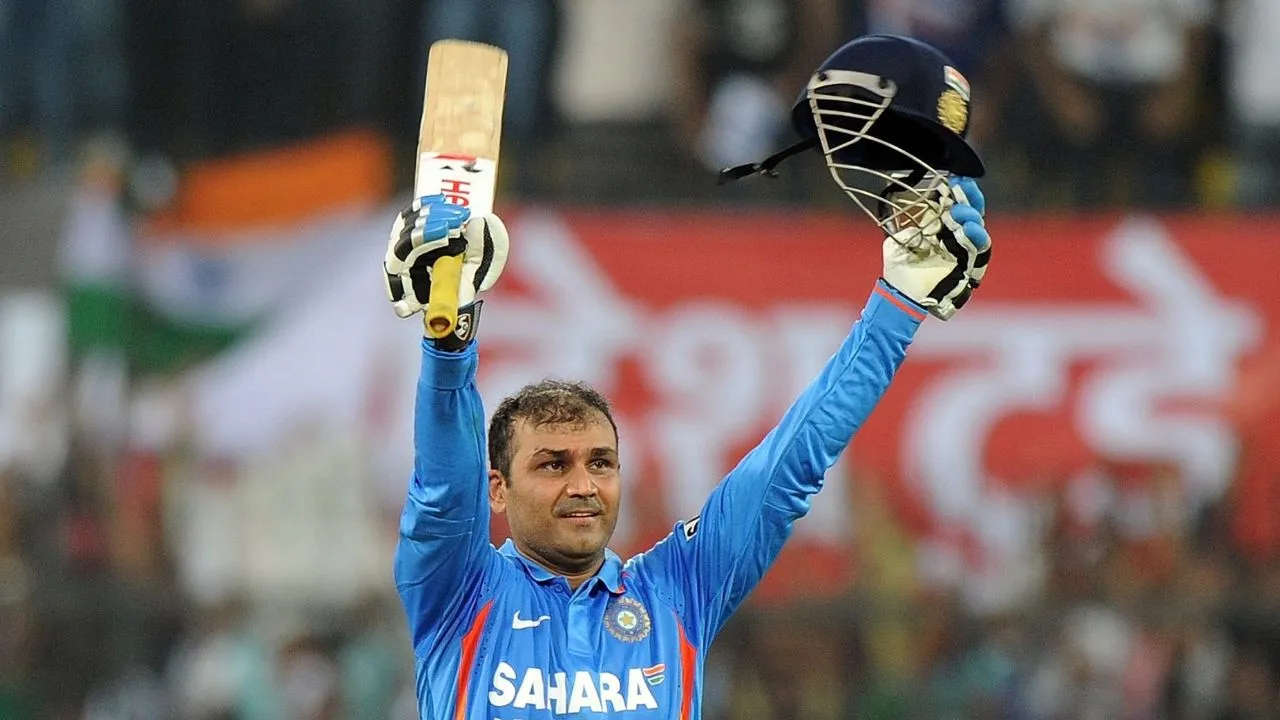 Virender Sehwag has scored the fastest century in Champions Trophy History