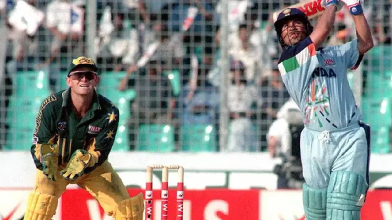 Sachin Tendulkar has scored one of the fastest centuries in Champions Trophy history