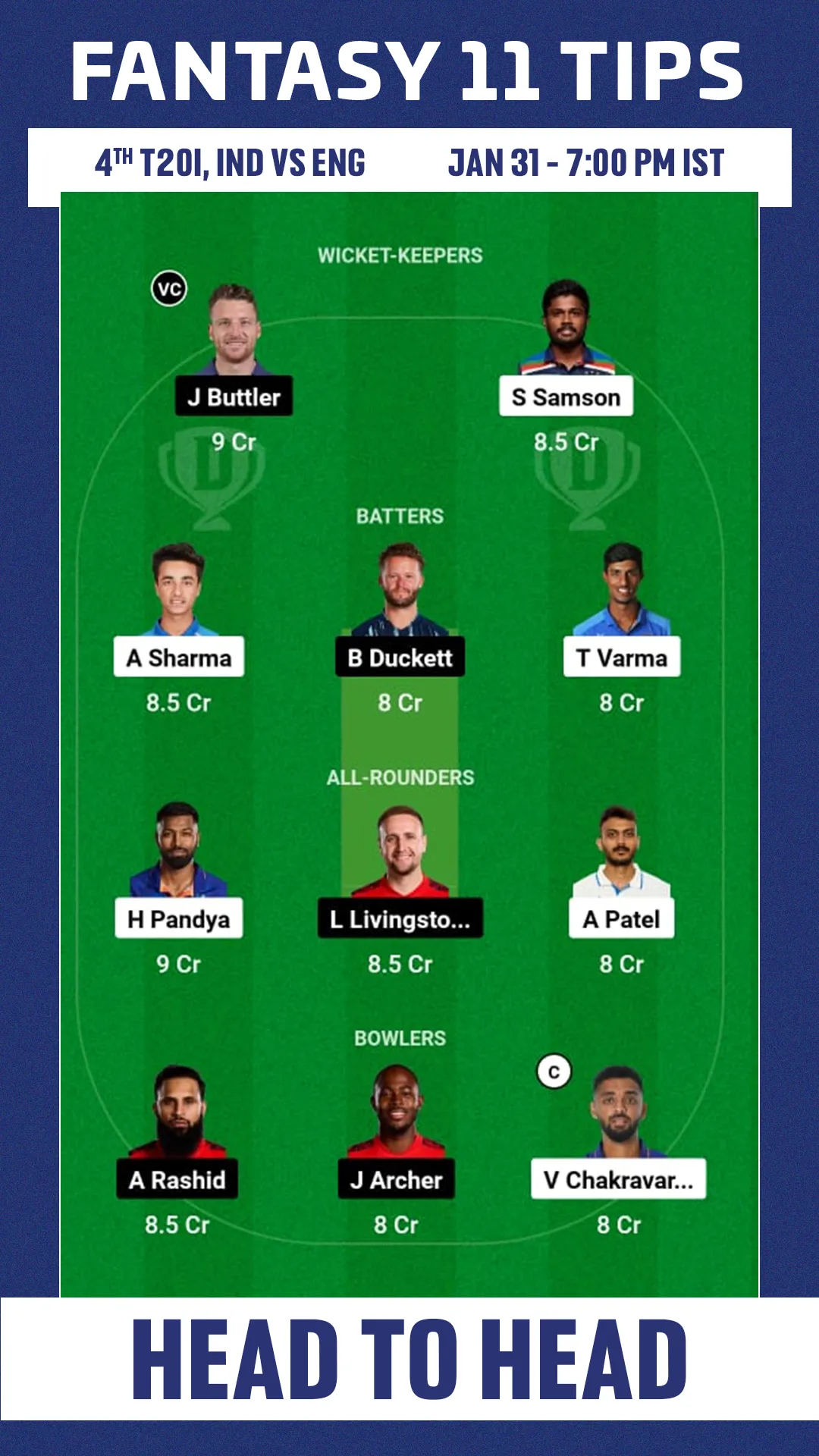 Dream11 IND vs ENG