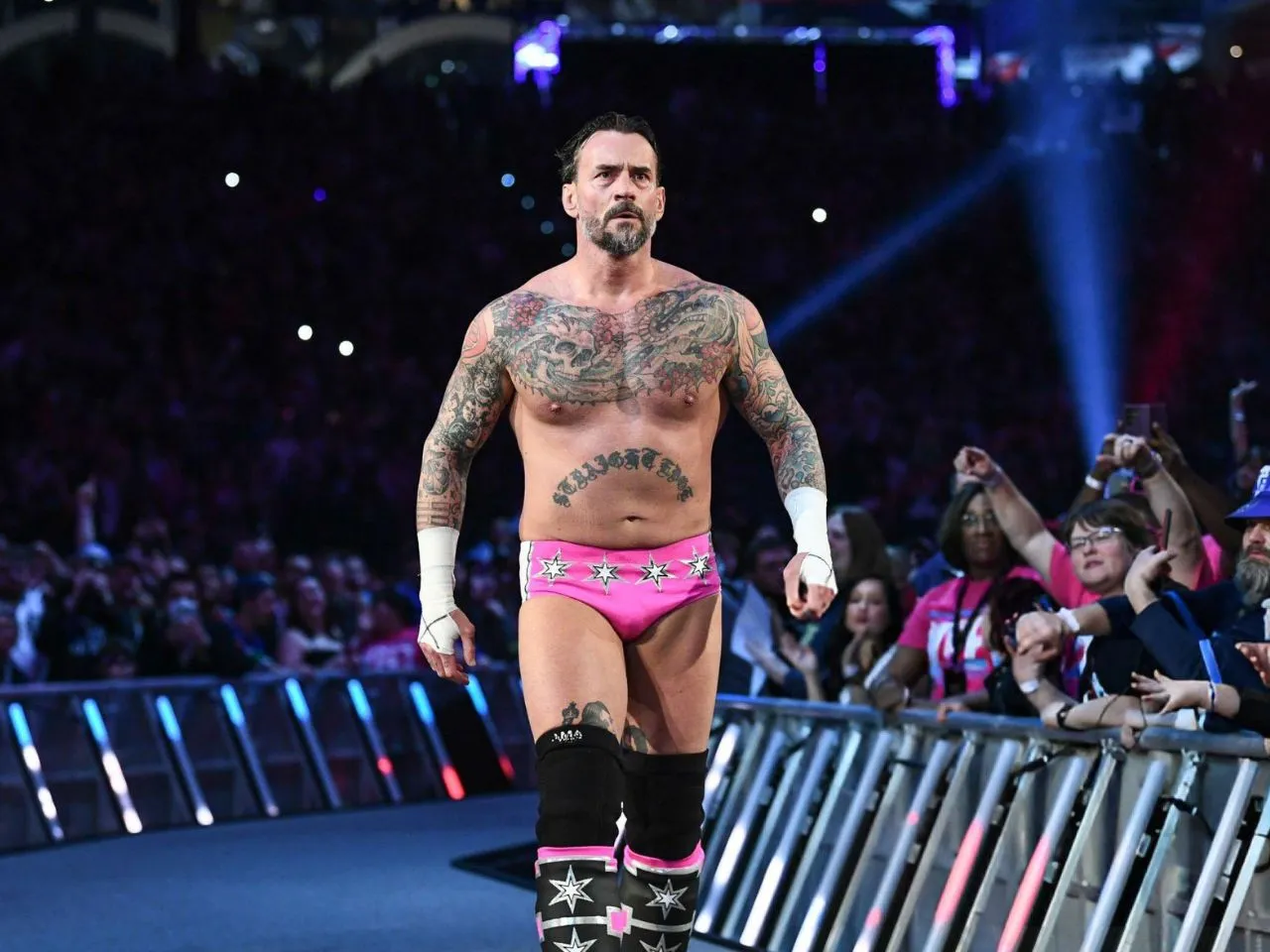 CM Punk was eliminated by Logan Paul in the Royal Rumble 2025