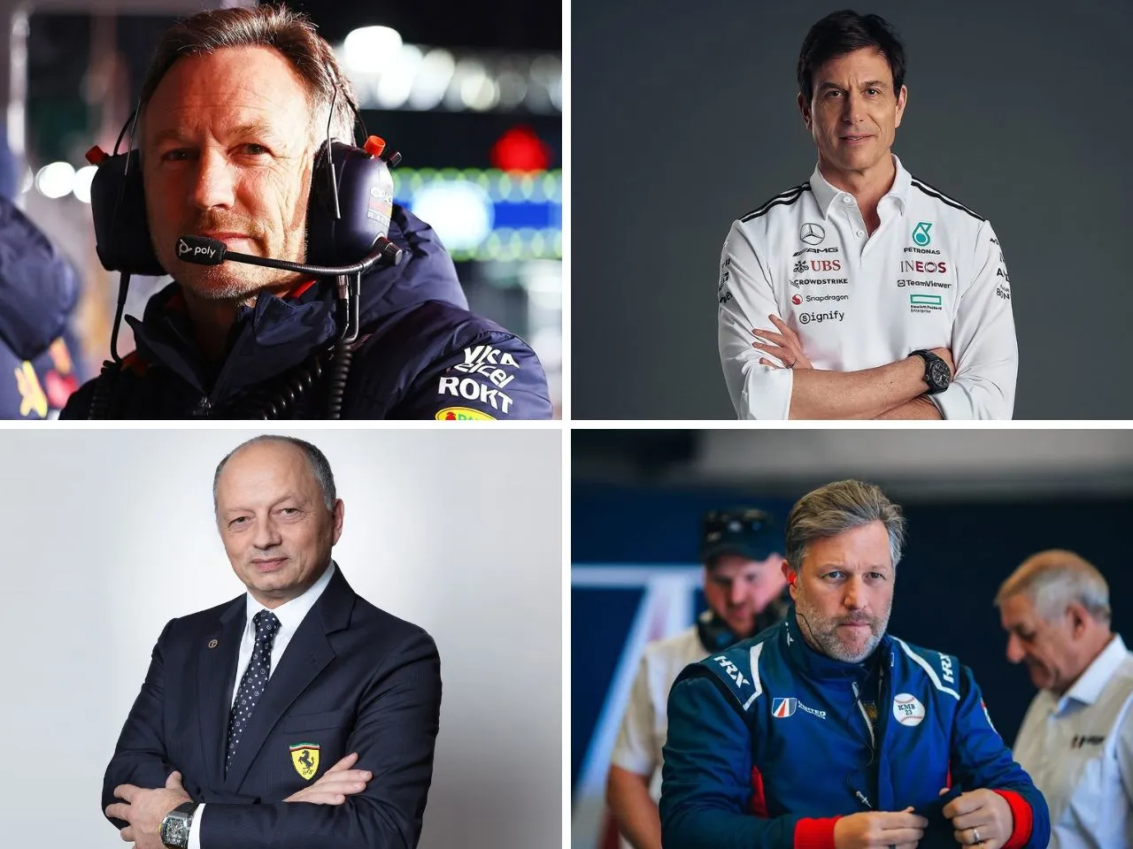 The F1 2025 season will be a Four way battle between Mercedes red bull ferrari and mclaren