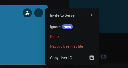 discord ignore option