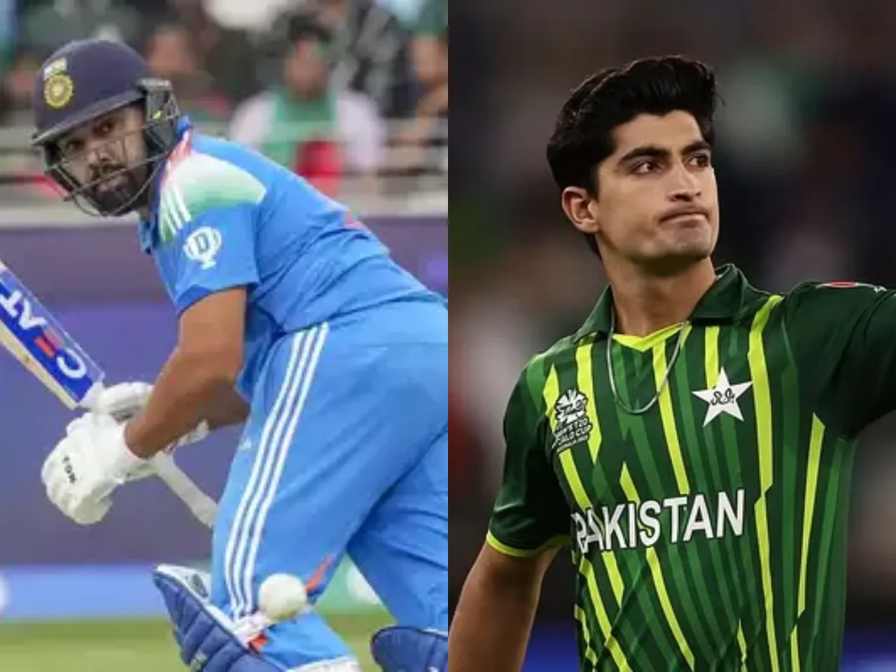 Rohit Sharma and Naseem Shah (File Photo: X)