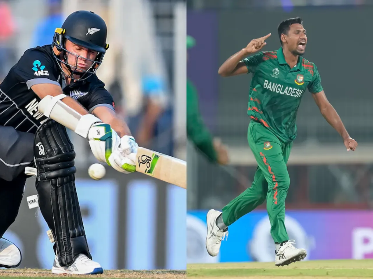 Tom Latham and Mustafizur Rahman (File Photo: X)