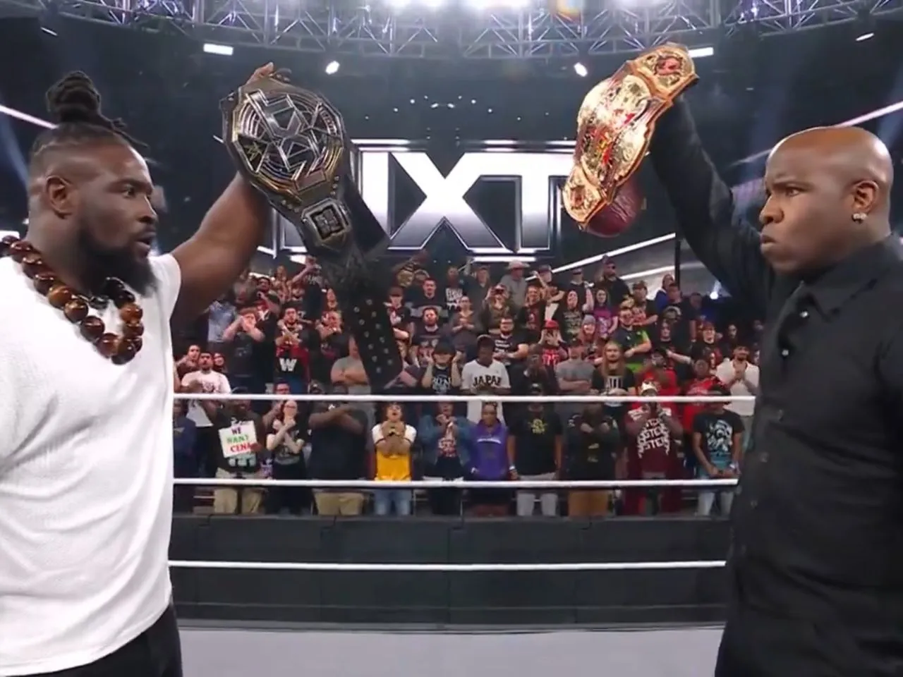 Oba Femi vs Moose in a title vs title match