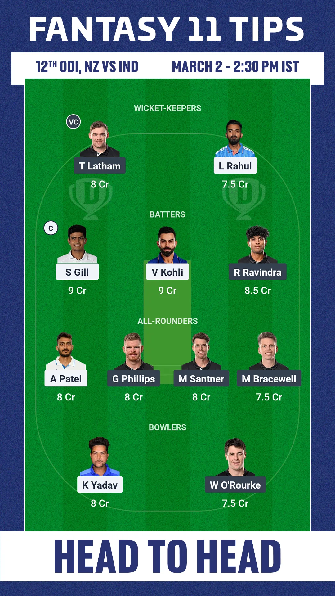 NZ vs IND Dream11 Prediction