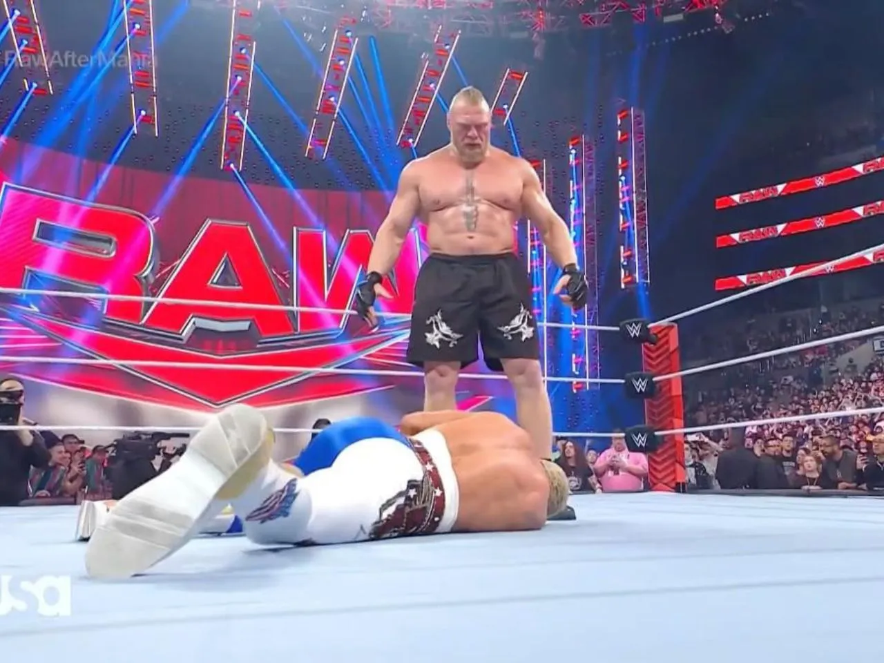 Brock Lesnar's heel turn on Cody Rhodes on WWE Raw after WrestleMania 39