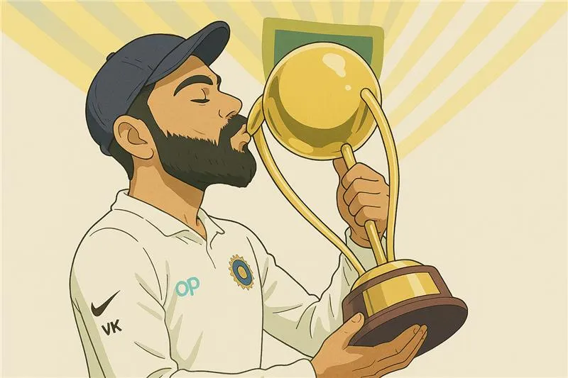 Virat Kohli iconic cricket moments in Ghibli-Style Art