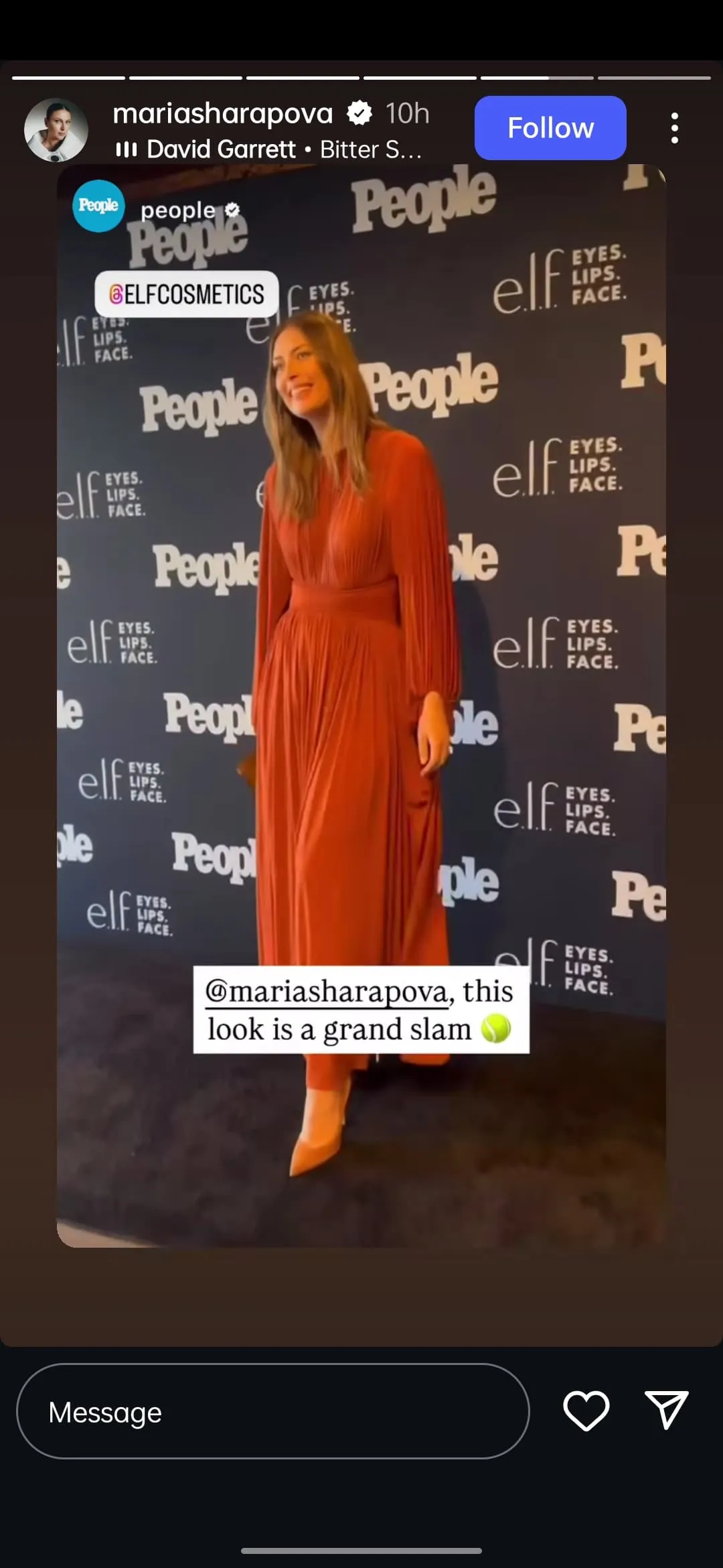 Maria Sharapova joins Billie Jean King's celebration