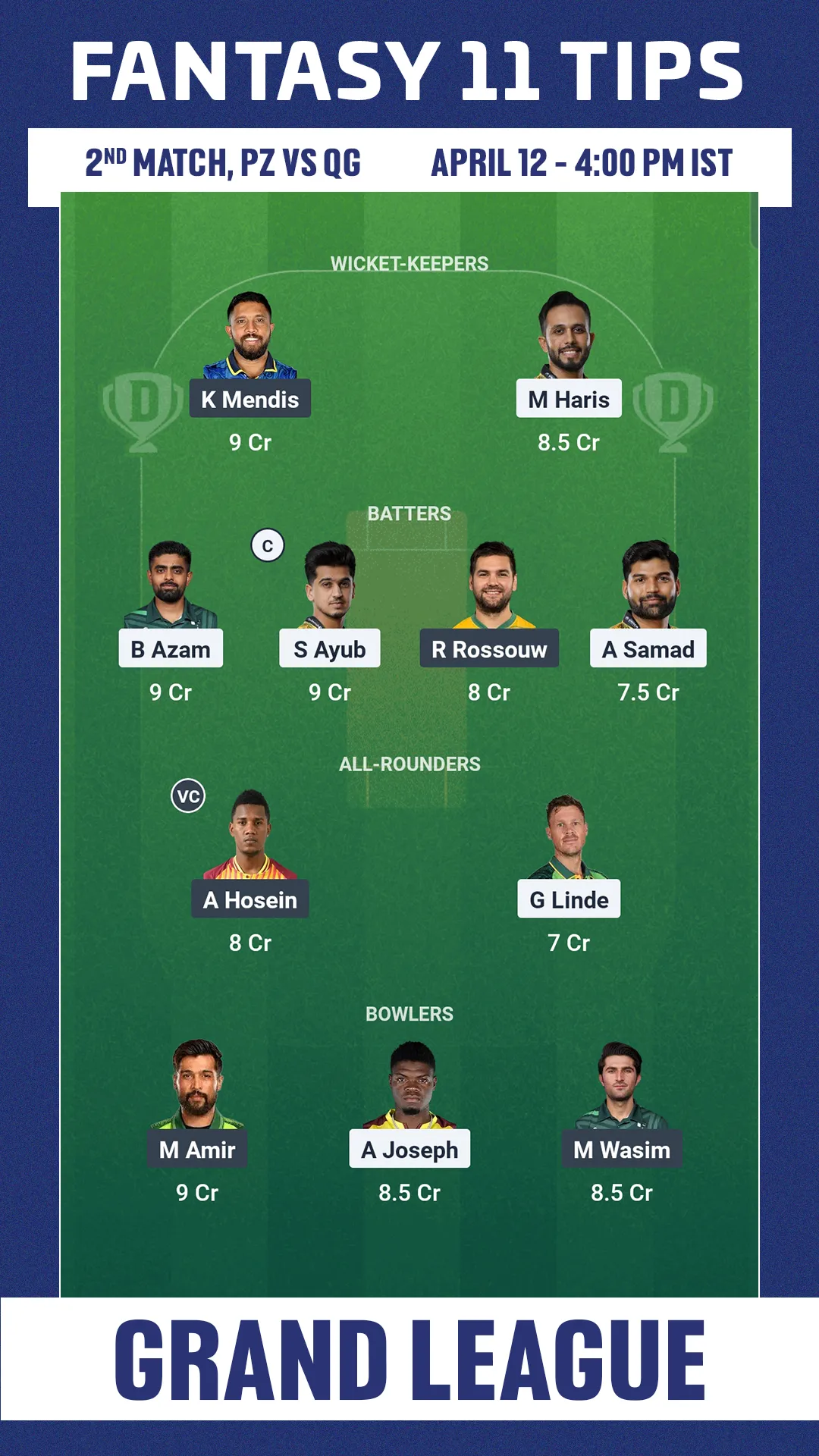 PES vs QUE Dream11 Prediction