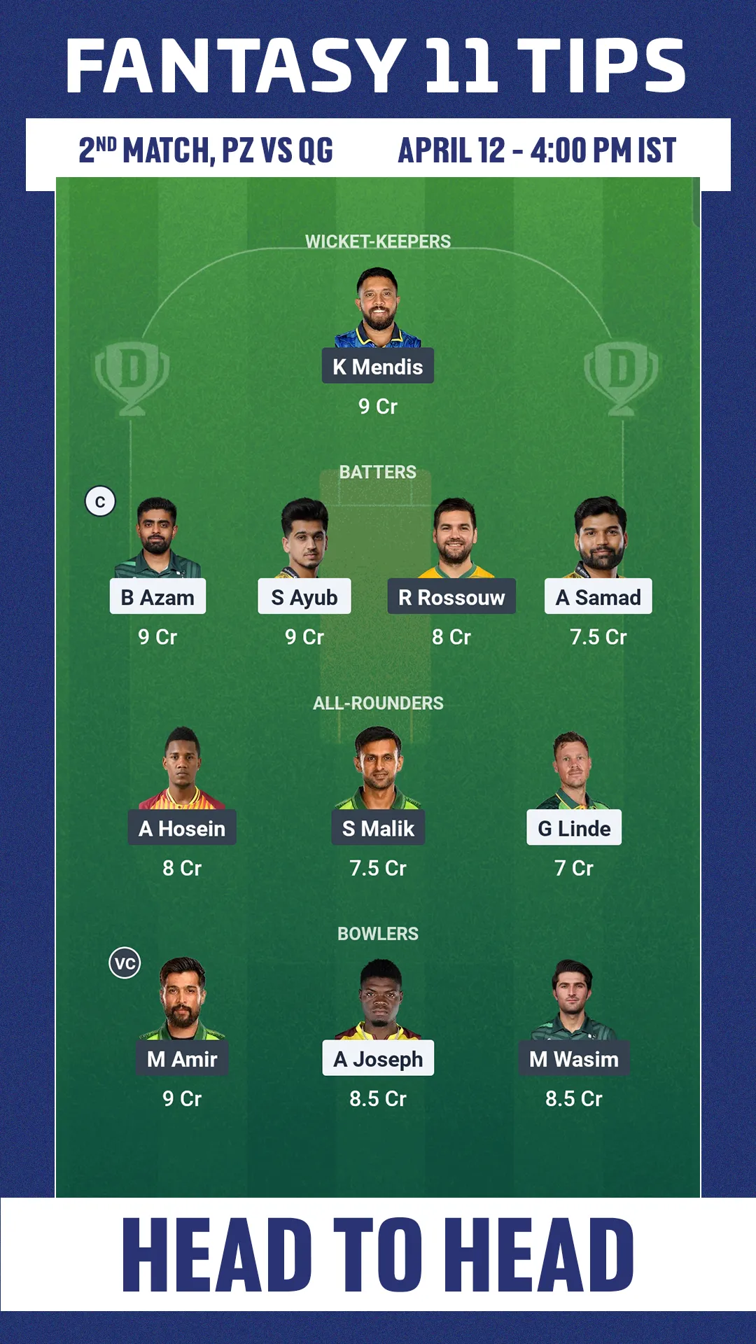 PES vs QUE Dream11 Prediction