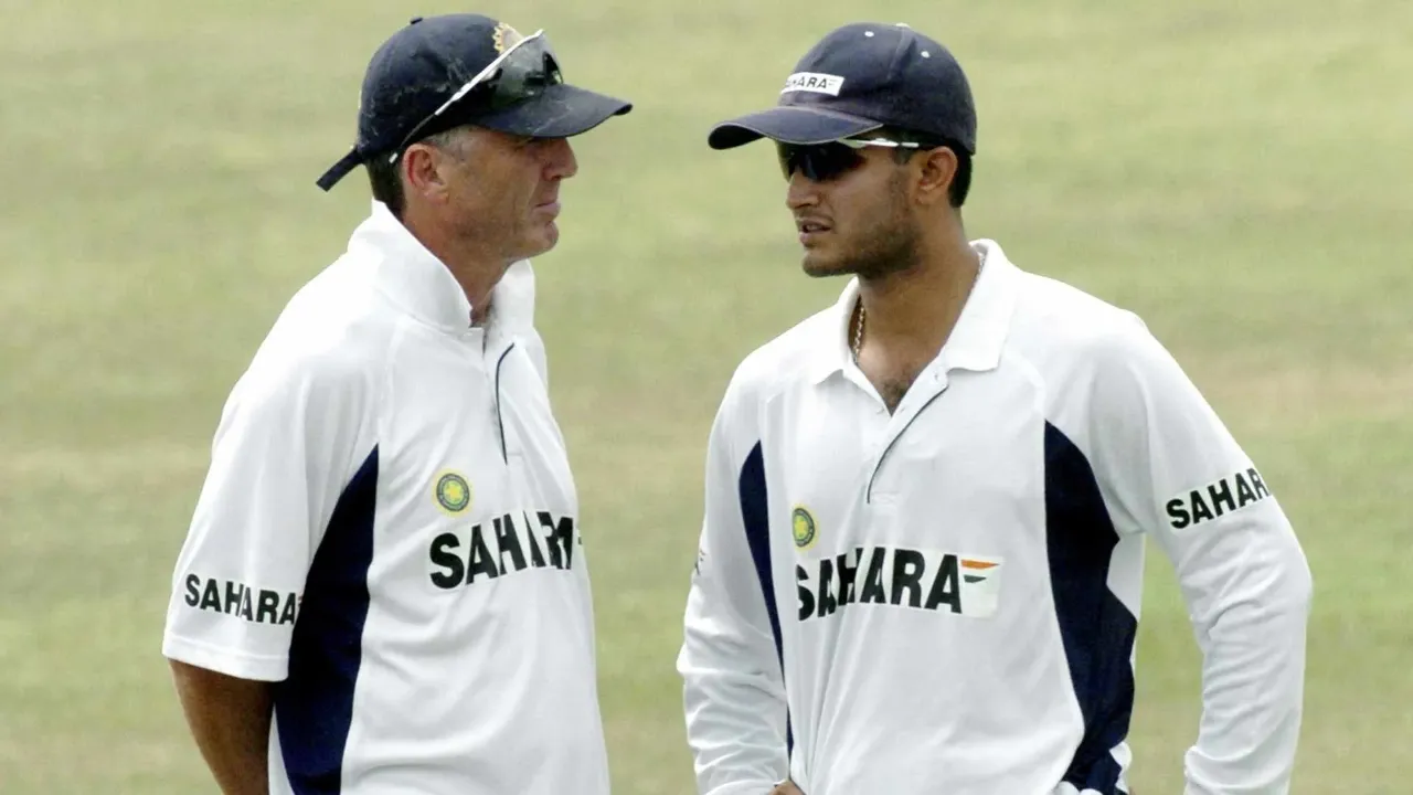 Sourav Ganguly and John Wright (File Photo: Internet) 