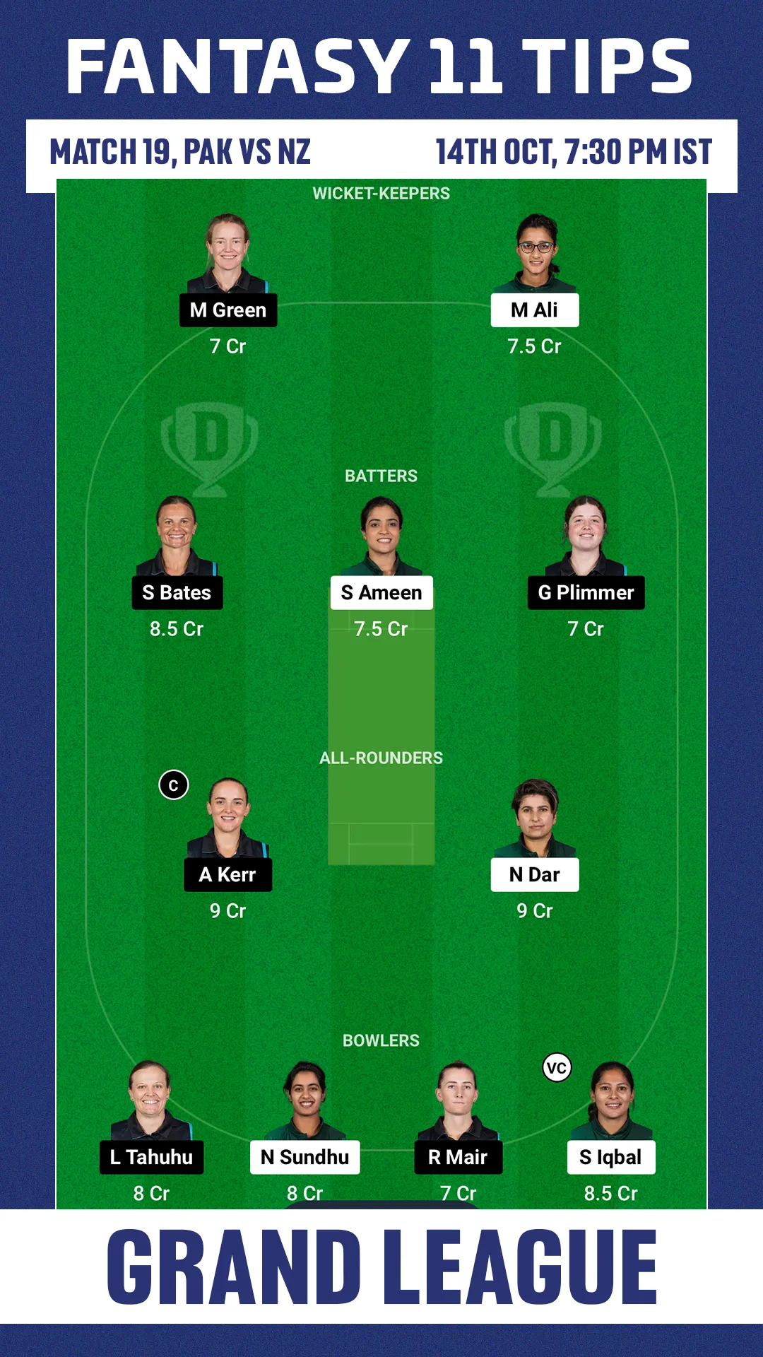 PAK-W vs NZ-W Dream11