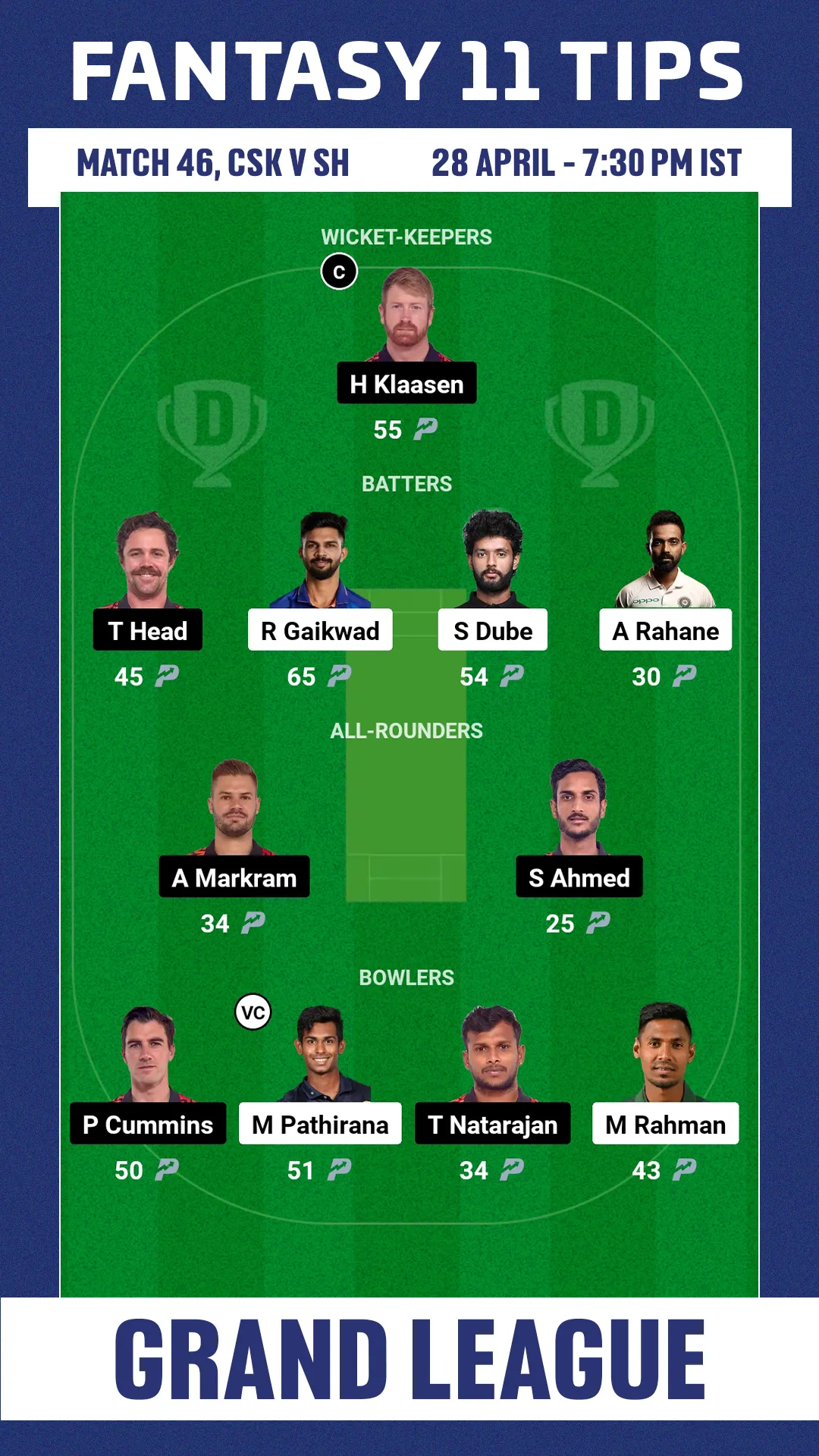 CSK vs SRH Grand League 