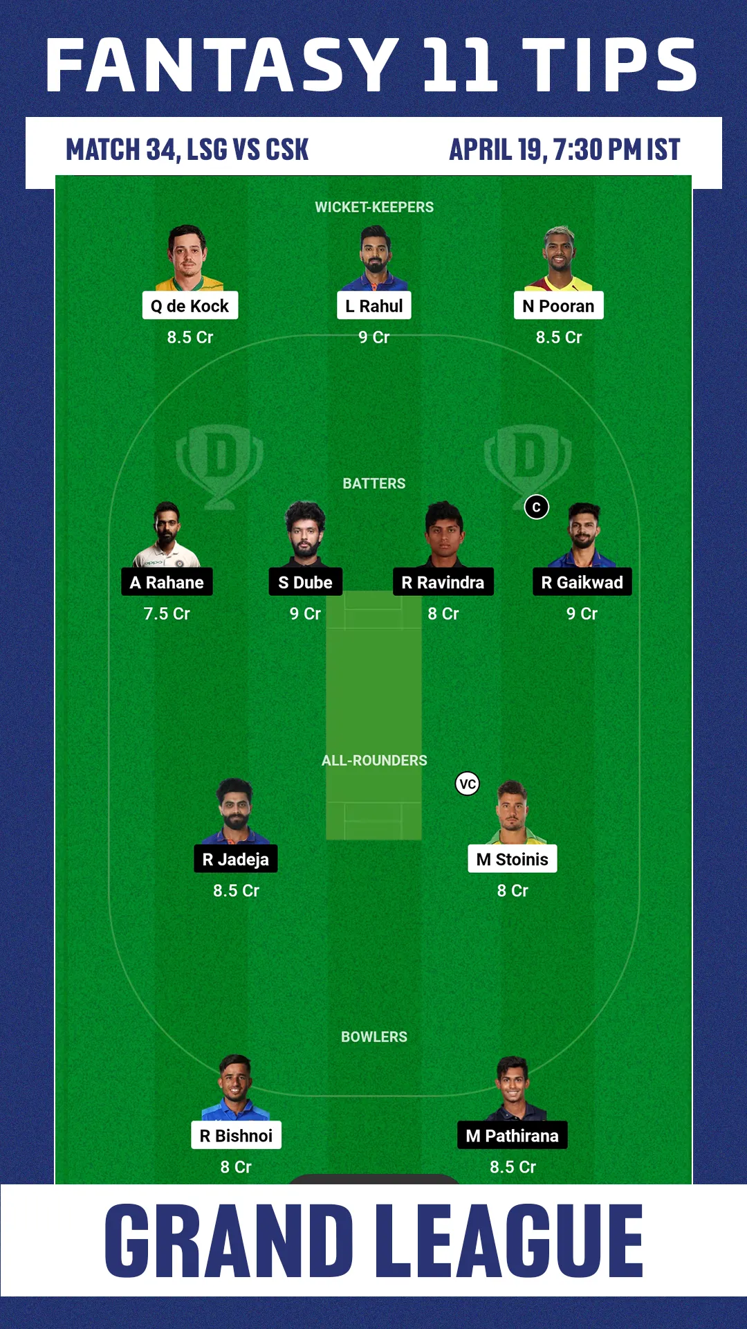 Grand League LSG vs CSK