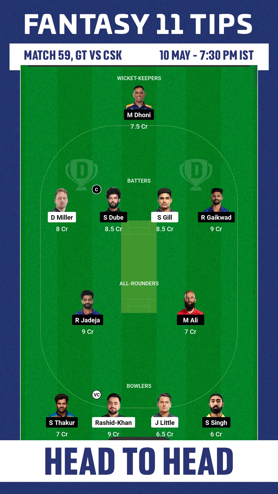 GT vs CSK Dream11