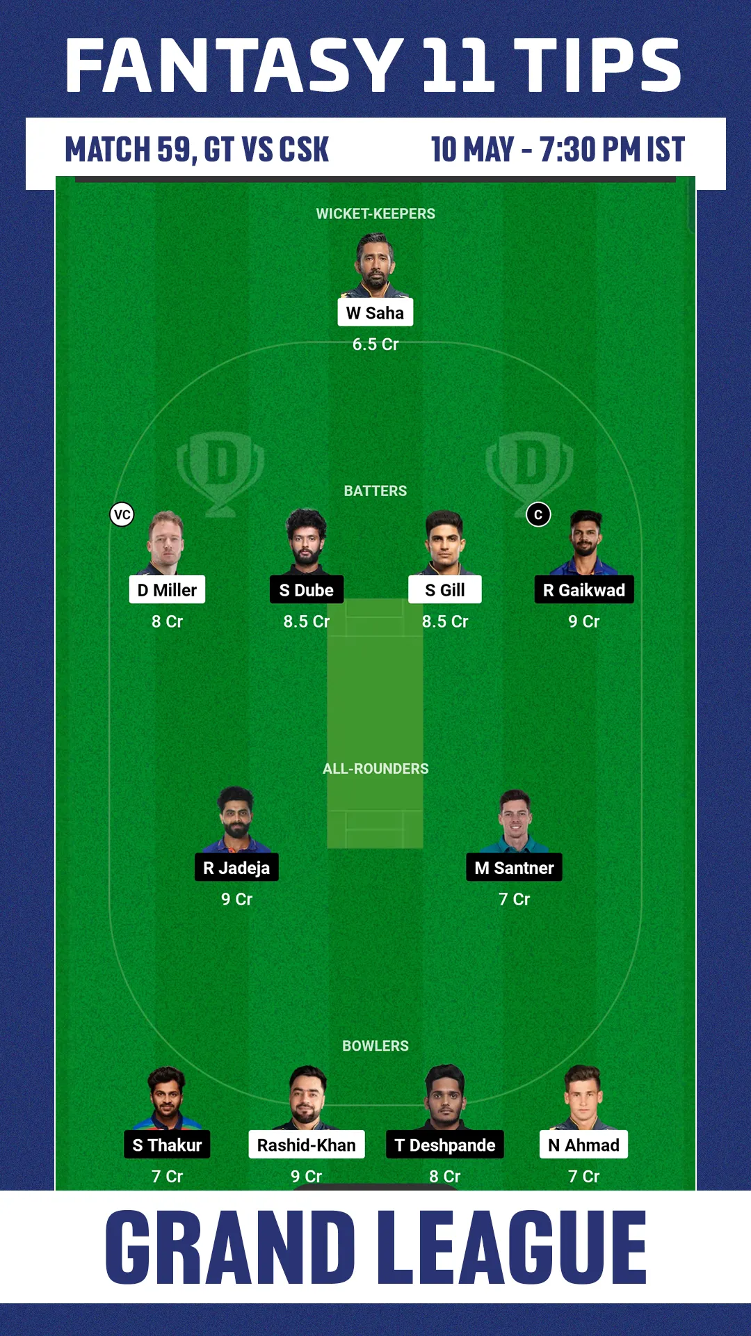 GT vs CSK Dream11