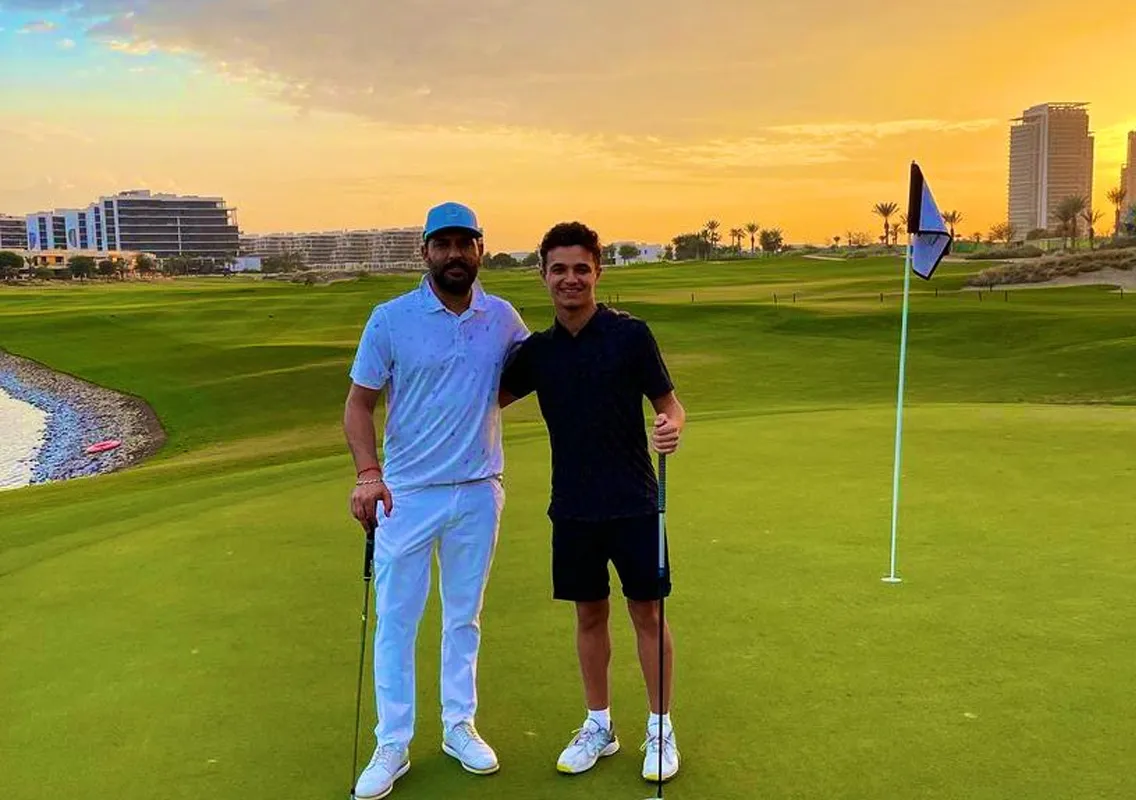 Yuvraj Singh with Lando Norris 