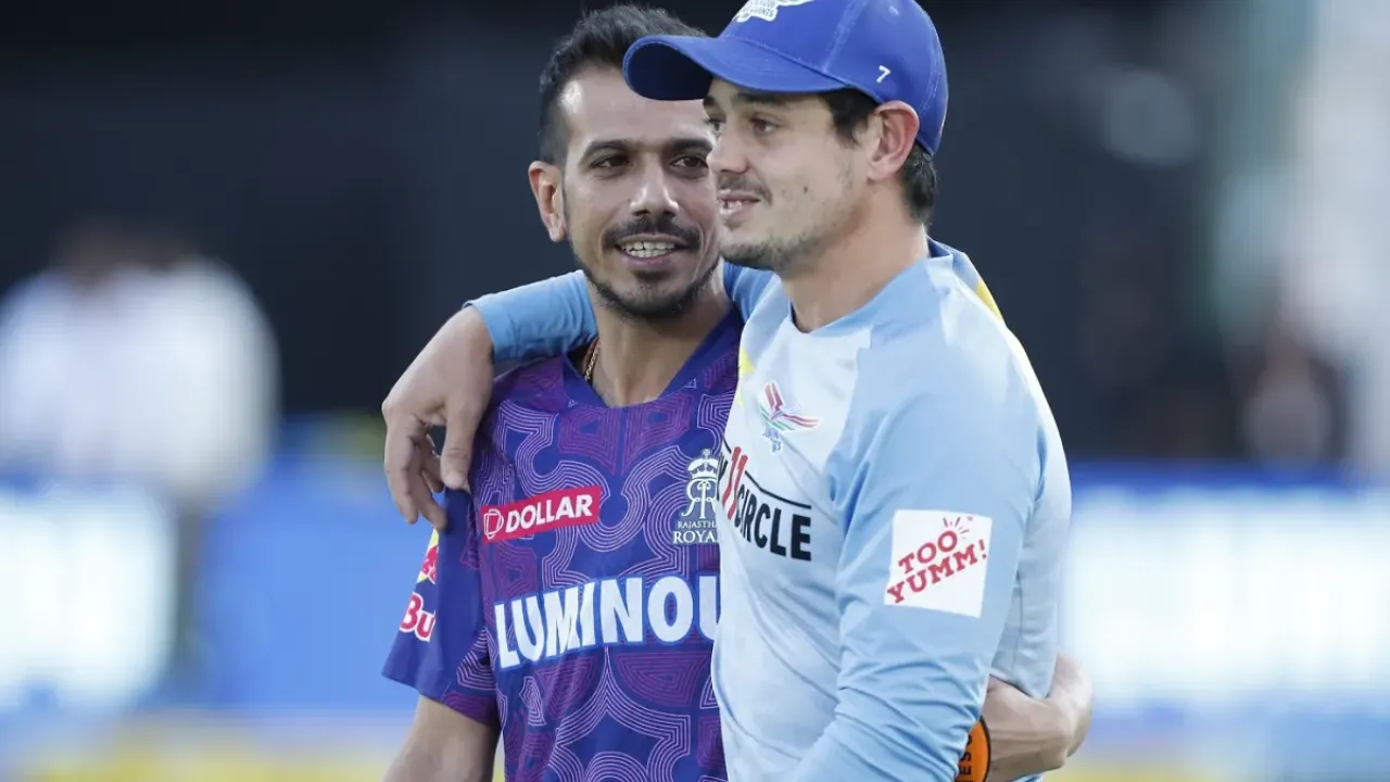 Quinton de Kock and Yuzvendra Chahal (File Photo: Internet)