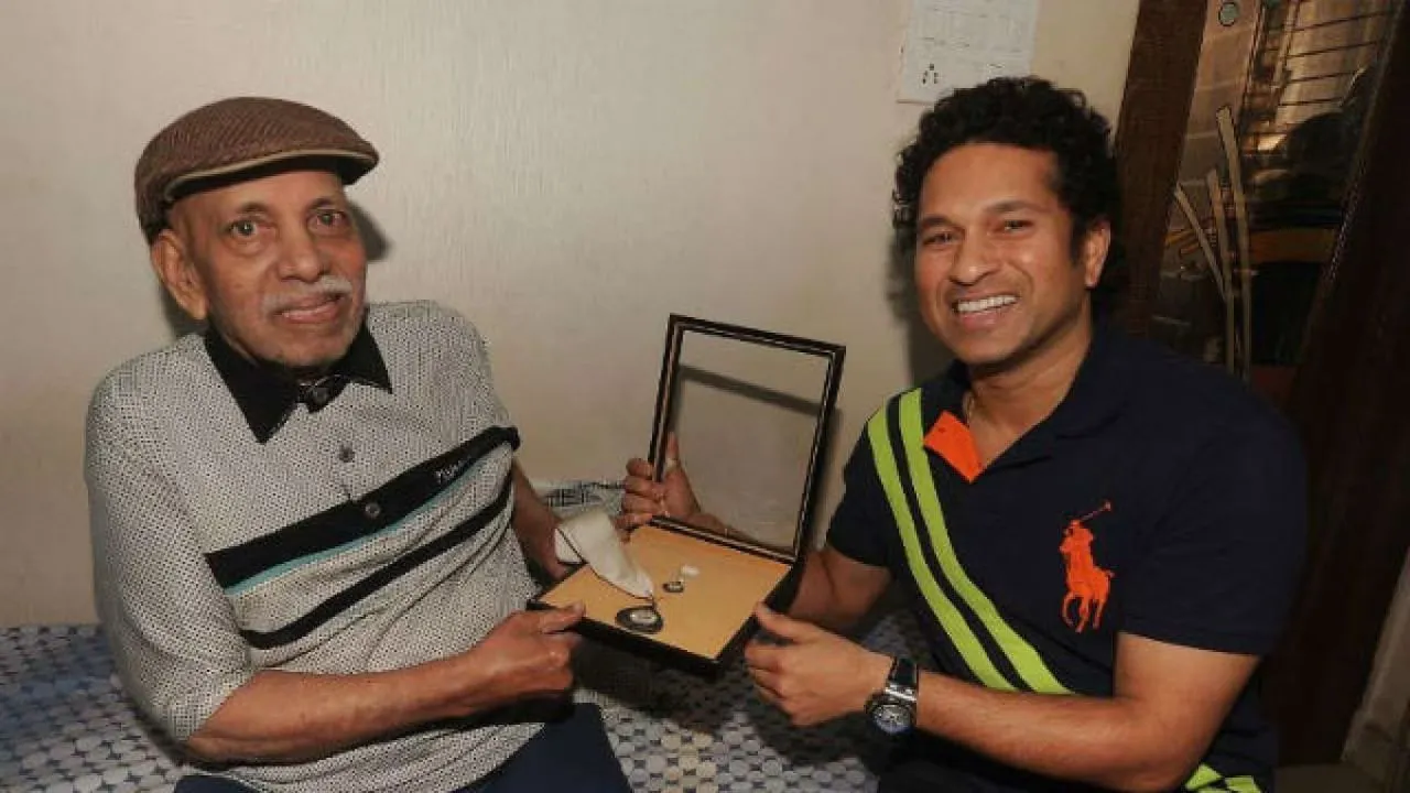 Sachin Tendulkar and Ramakant Achrekar 