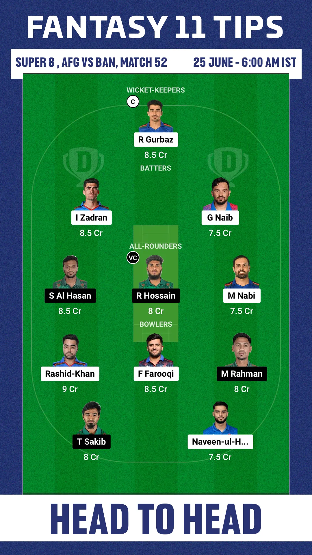 AFG vs BAN Dream11