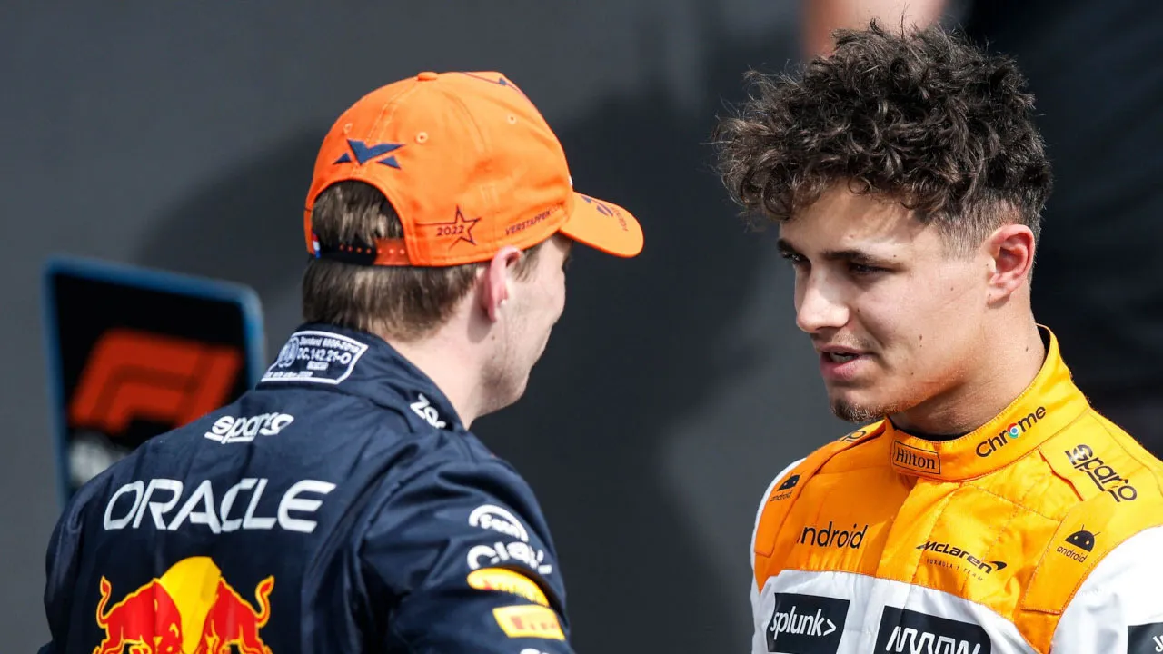 Lando Norris and Max Verstappen