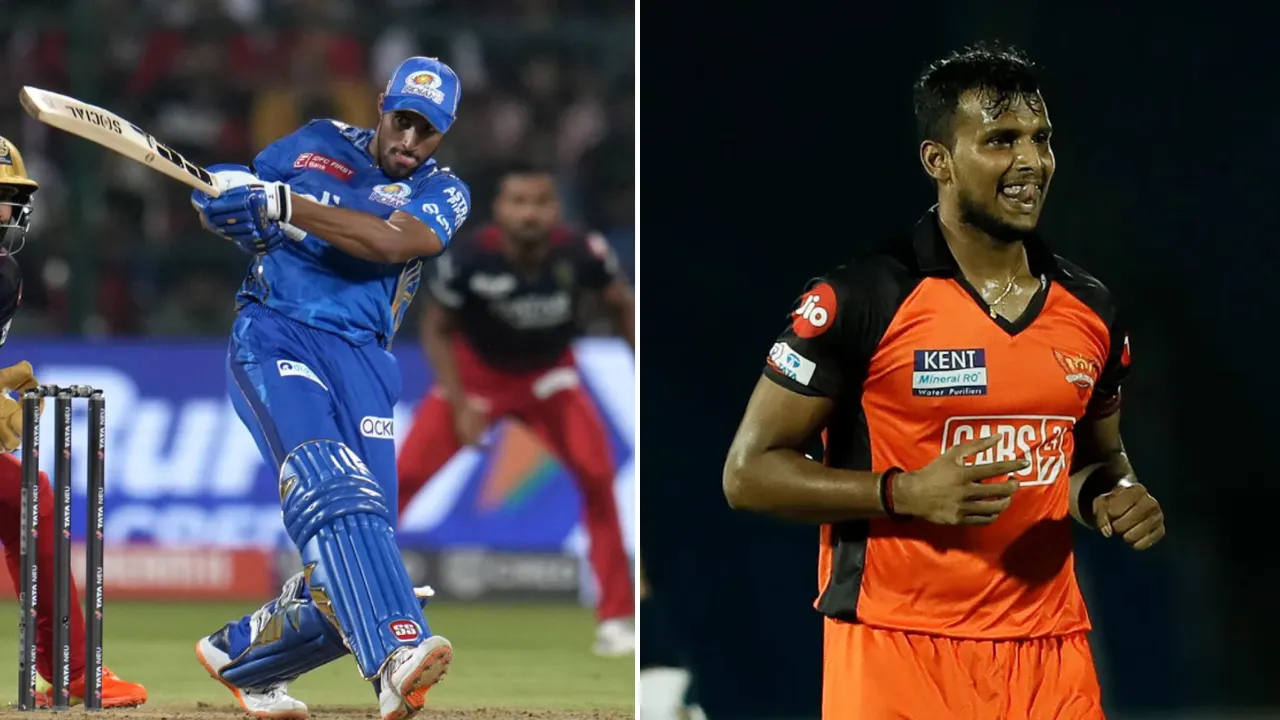 Tilak Varma and T Natarajan (File Photo: Internet)